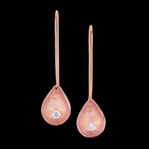 L'aqua rose gold diamond earrings