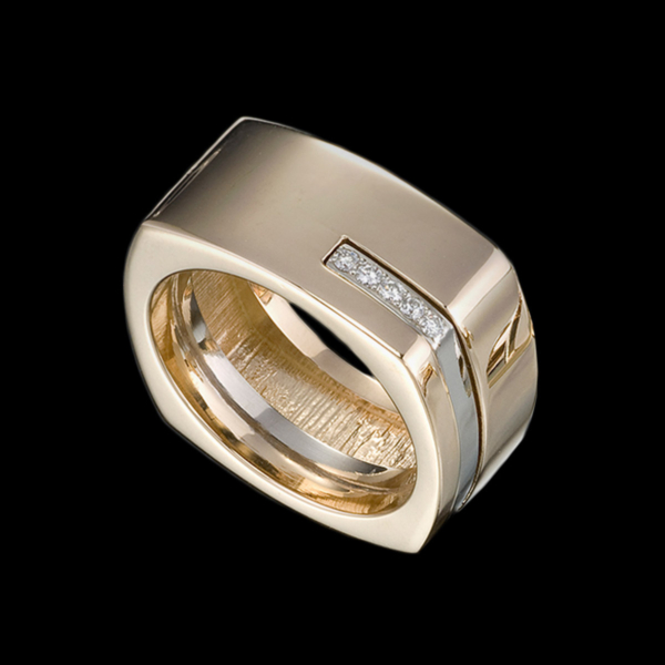 Champagne Zircon & Gold Ring | Forte by Adam Neeley