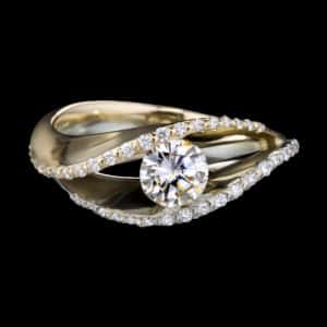 Covet duo diamond pavé ring engagement