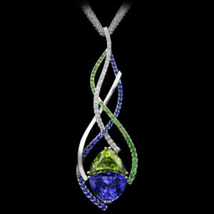 Stephen Avery Gemstone Jewelry Majestic Tanzanite and Peridot Pendant