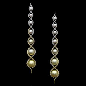 South Sea Pearl Diamond Earrings Rivoli