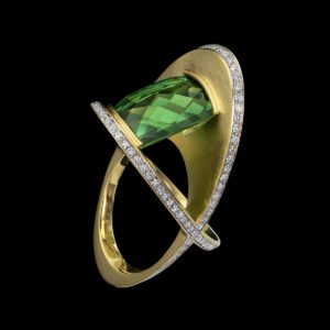 XOX Green Tourmaline Ring