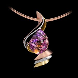 Tourmaline & Rose Gold Earrings |Cuvée