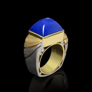 Lapis Gold Diamond Ring | Nebulous
