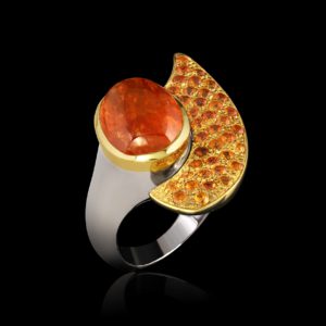 Garnet & Gold Ring | Honey