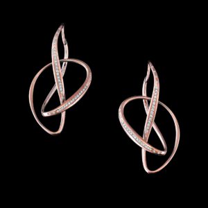 Diamond & Rose Gold Earrings | Infinita