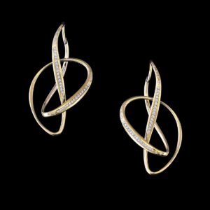 Diamond & Yellow Gold Earrings | Infinita