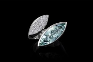 Aquamarine, Diamond & Gold Ring | Diago
